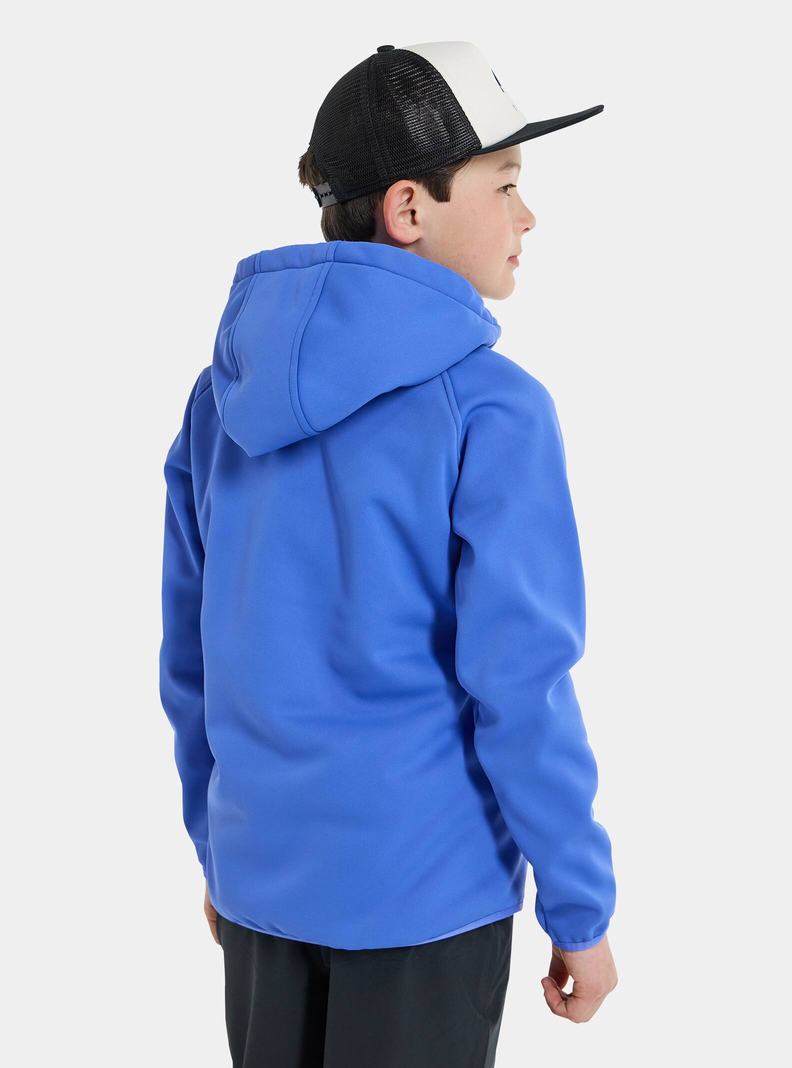 Burton Crown Weatherproof Full-Zip Sherpa Fleece Sweatshirts Kinder Blau | 094-HGKRFW