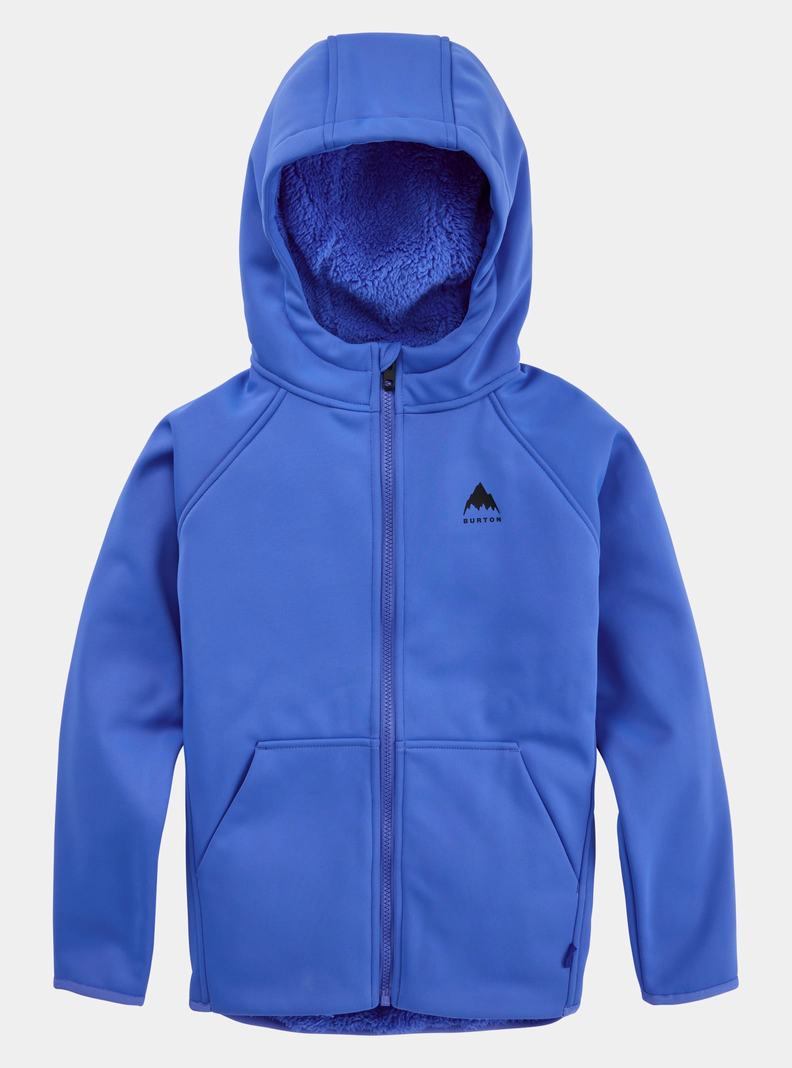 Burton Crown Weatherproof Full-Zip Sherpa Fleece Sweatshirts Kinder Blau | 094-HGKRFW