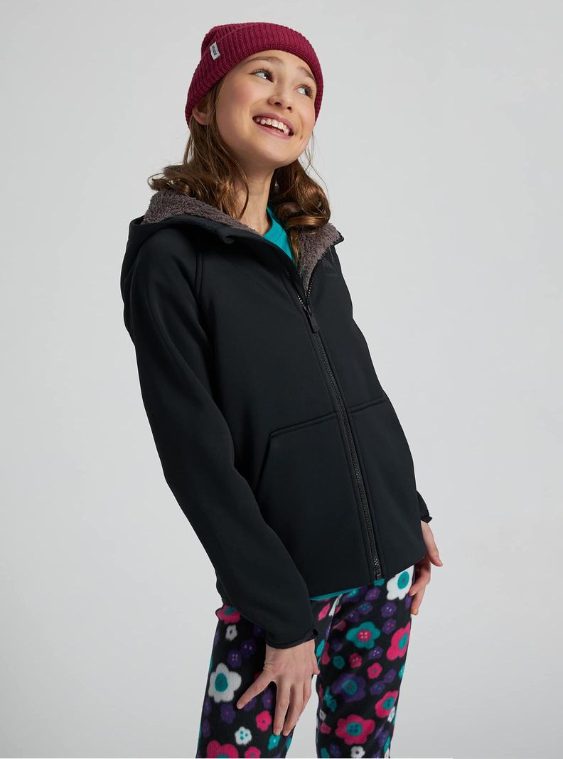Burton Crown Weatherproof Full-Zip Sherpa Fleece Sweatshirts Kinder Schwarz | 348-FIQLTU