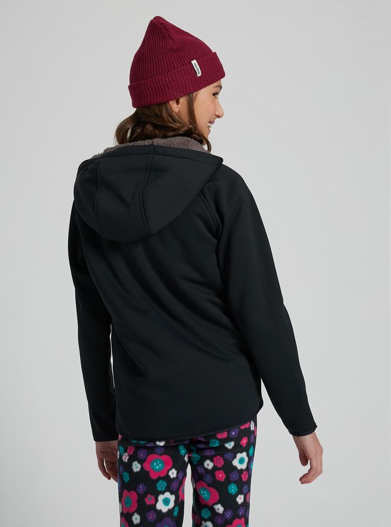 Burton Crown Weatherproof Full-Zip Sherpa Fleece Sweatshirts Kinder Schwarz | 348-FIQLTU