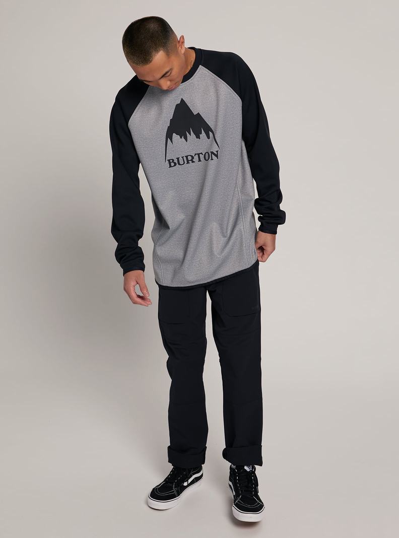 Burton Crown Weatherproof Pullover Crew Sweatshirts Herren Grau Schwarz | 823-VICLZY