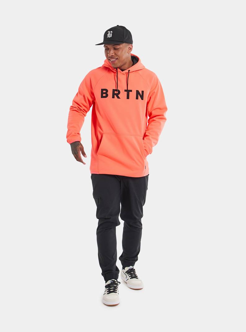 Burton Crown Weatherproof Pullover Fleece Sweatshirts Herren Orange | 162-KGUQMI
