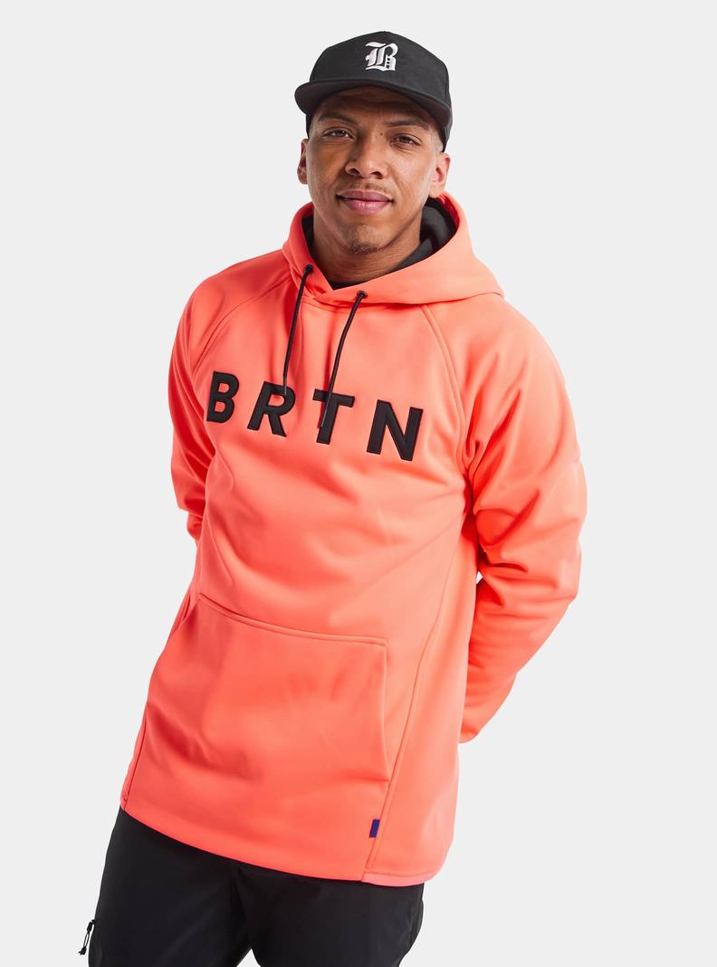 Burton Crown Weatherproof Pullover Fleece Sweatshirts Herren Orange | 162-KGUQMI