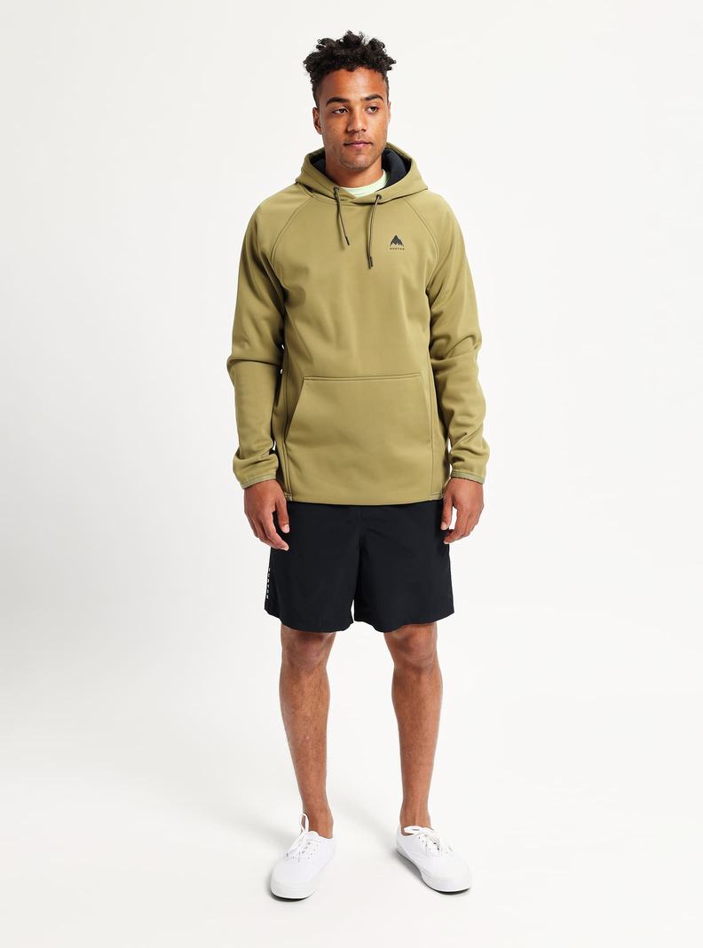 Burton Crown Weatherproof Pullover Fleece Sweatshirts Herren Olivgrün | 167-MHFAXN