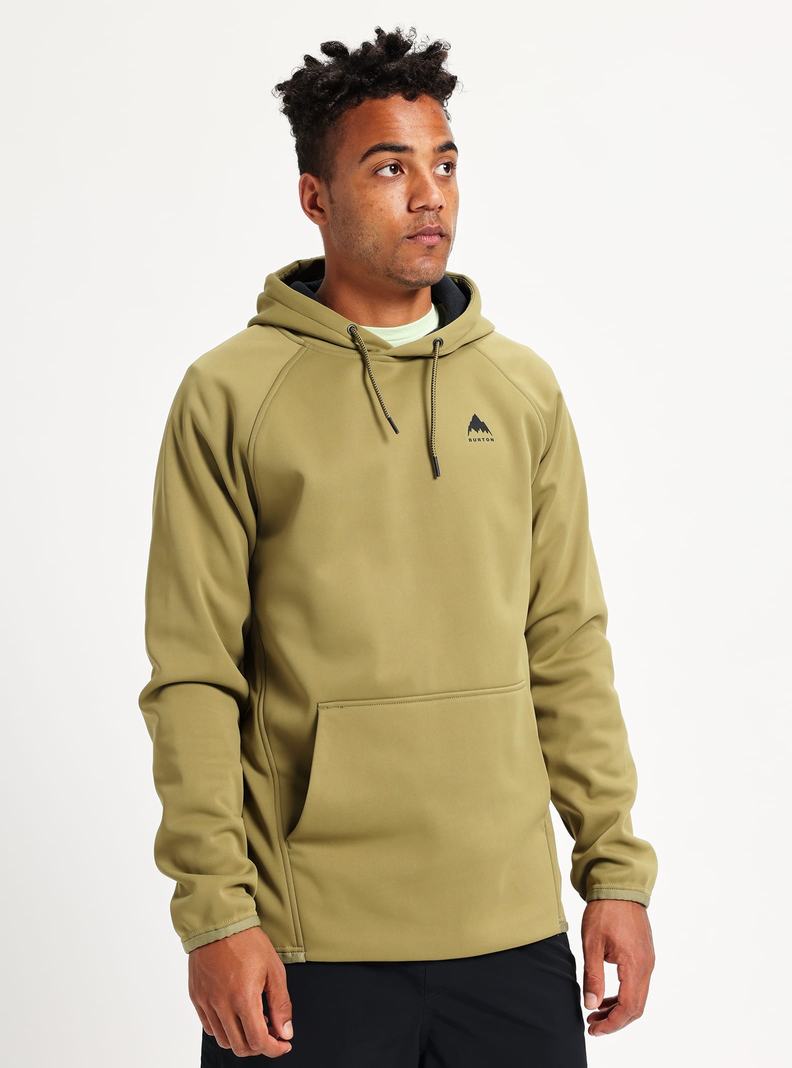 Burton Crown Weatherproof Pullover Fleece Sweatshirts Herren Olivgrün | 167-MHFAXN