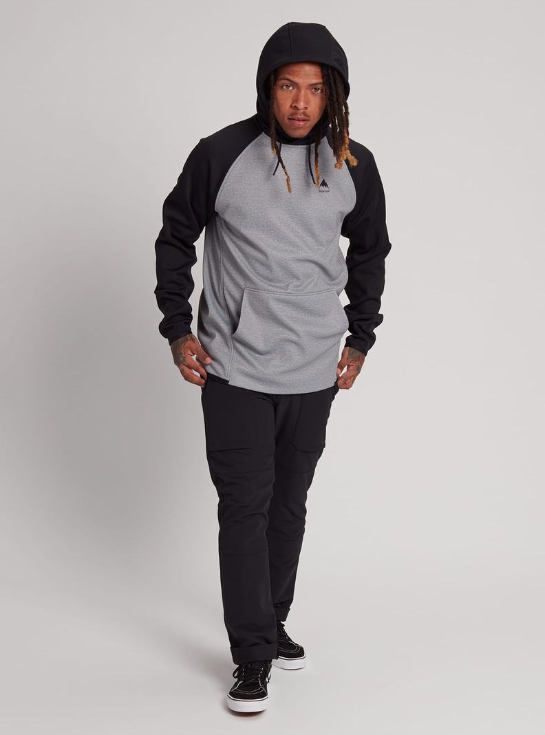 Burton Crown Weatherproof Pullover Fleece Sweatshirts Herren Grau Schwarz | 345-KQEUXB