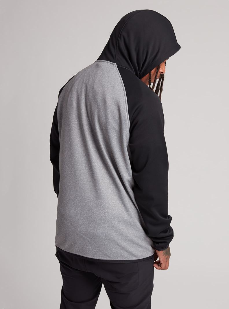 Burton Crown Weatherproof Pullover Fleece Sweatshirts Herren Grau Schwarz | 345-KQEUXB