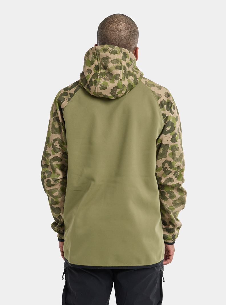 Burton Crown Weatherproof Pullover Fleece Sweatshirts Herren Olivgrün | 563-CVXGWI