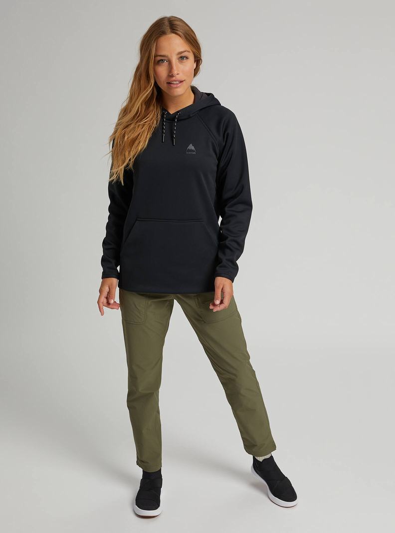 Burton Crown Weatherproof Pullover Fleece Sweatshirts Damen Schwarz | 721-WCSTKV