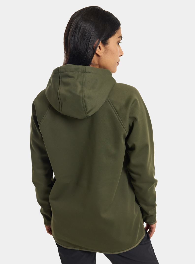 Burton Crown Weatherproof Pullover Fleece Sweatshirts Damen Tiefesgrün | 947-JMPSXE