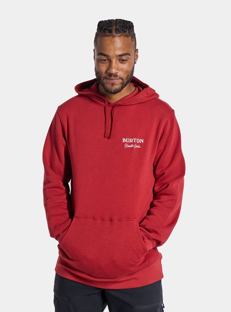 Burton Durable Goods Pullover Hoodie Damen Rot | 802-UBYWZP