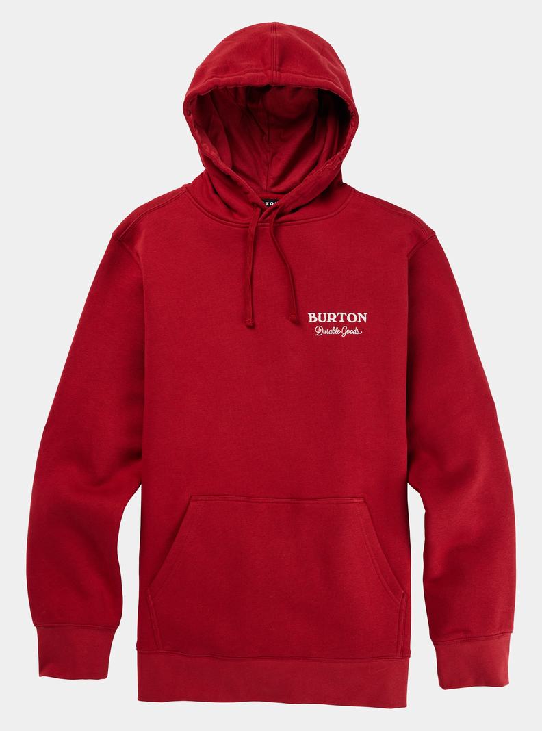 Burton Durable Goods Pullover Hoodie Damen Rot | 802-UBYWZP
