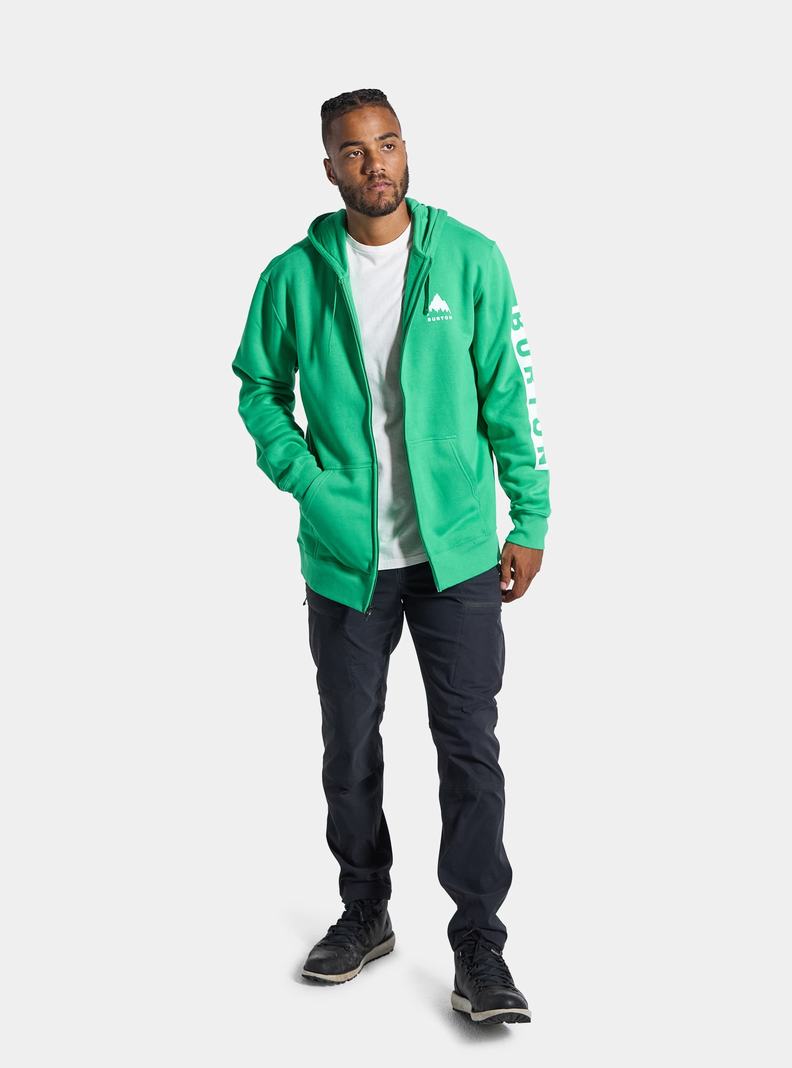 Burton Elite Full-Zip Hoodie Herren Grün | 645-RJBDUM