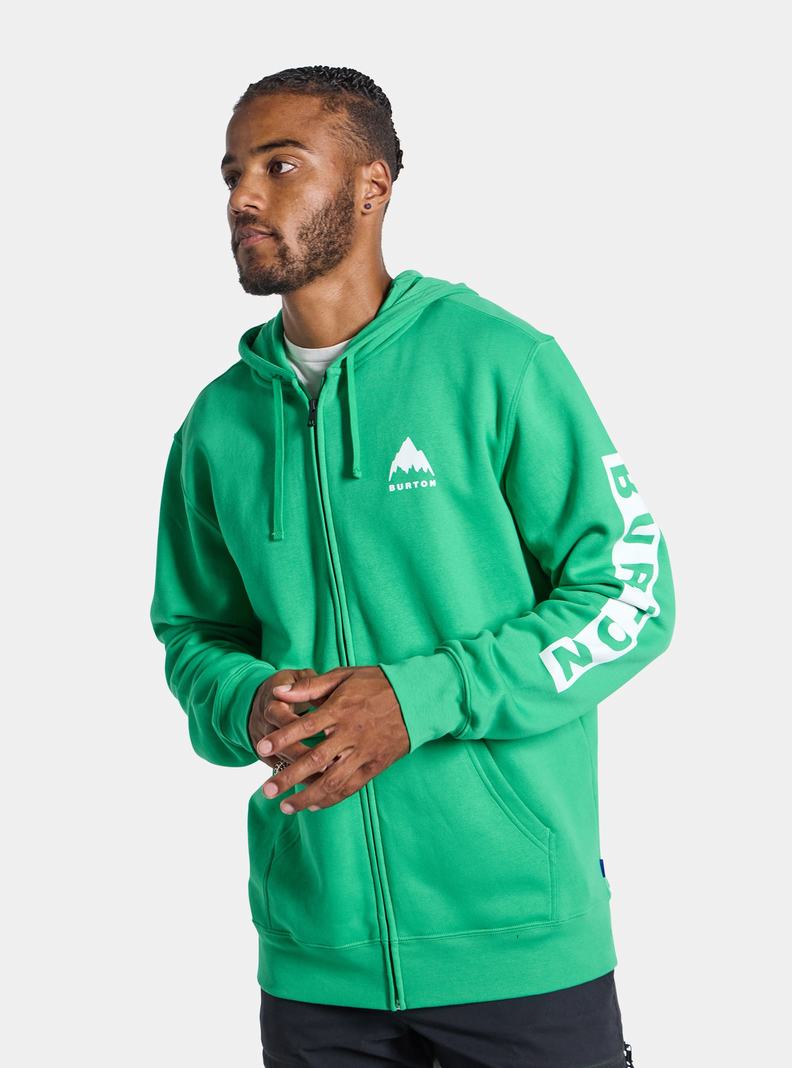 Burton Elite Full-Zip Hoodie Herren Grün | 645-RJBDUM