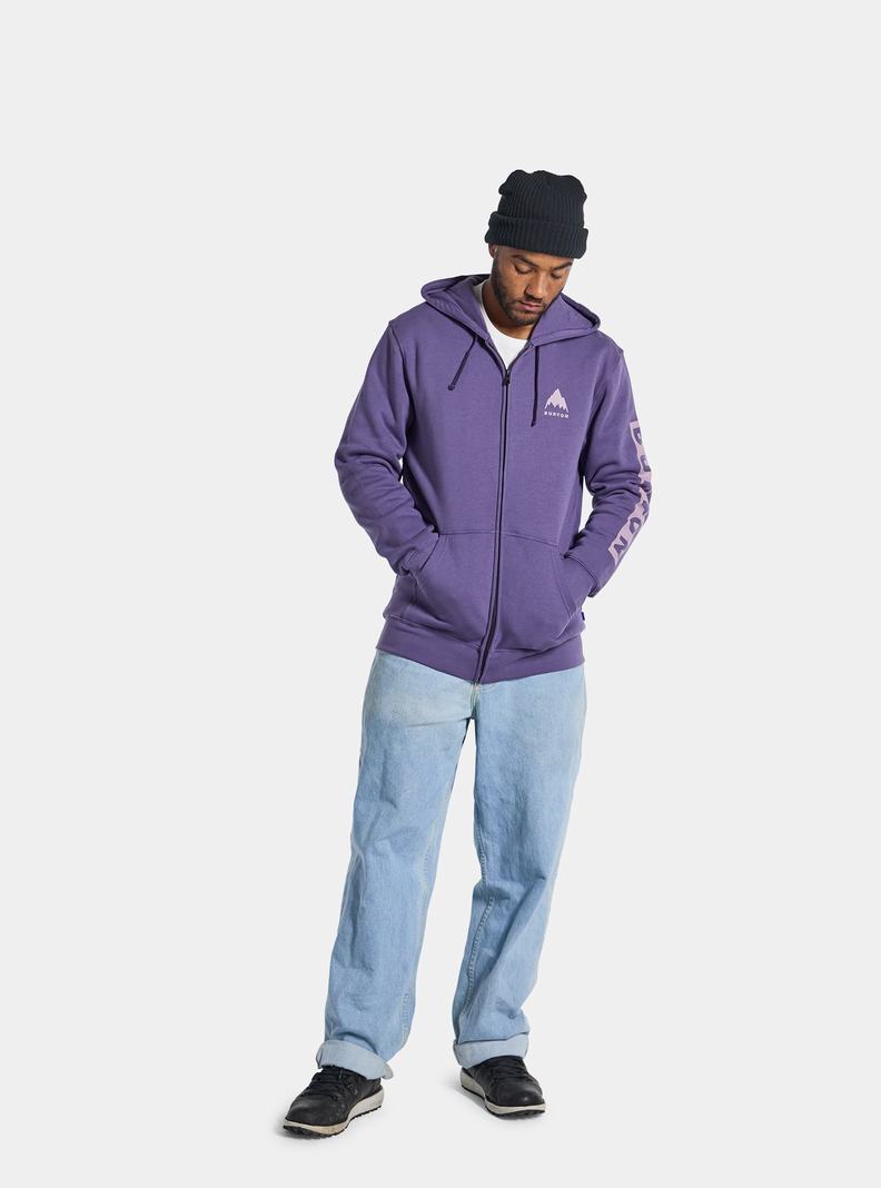 Burton Elite Full-Zip Hoodie Herren Lila | 732-UTKIJH