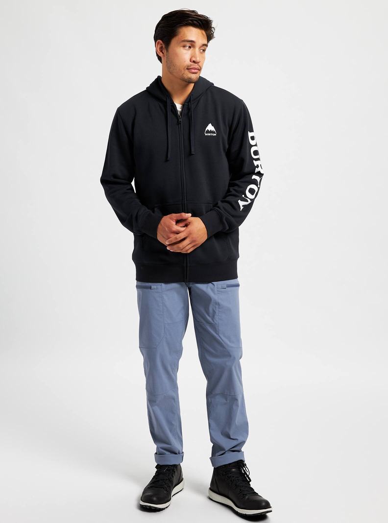 Burton Elite Full-Zip Hoodie Herren Schwarz | 431-SFCDYO