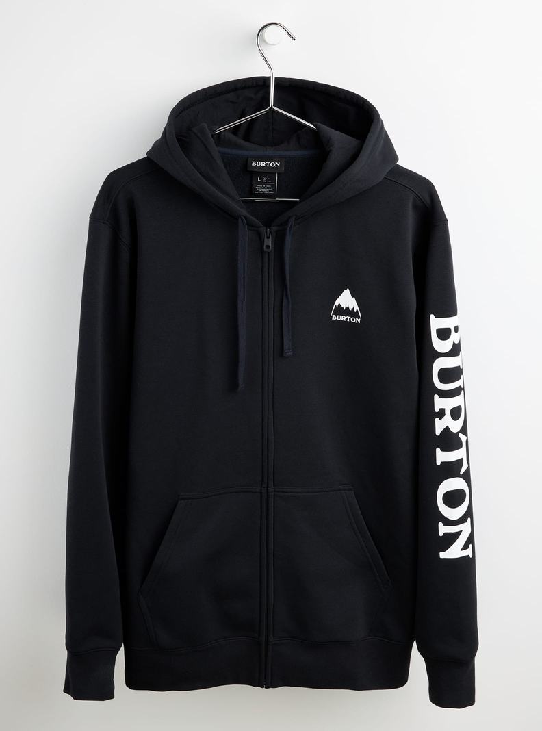 Burton Elite Full-Zip Hoodie Herren Schwarz | 431-SFCDYO