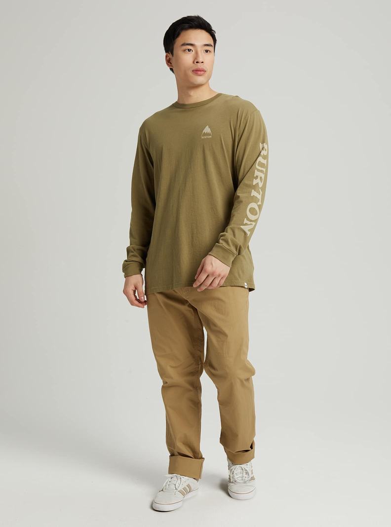Burton Elite Long Sleeve T-Shirts Herren Olivgrün | 457-MVBXIJ
