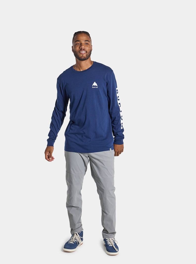 Burton Elite Long Sleeve T-Shirts Herren Blau | 804-WOPIAG