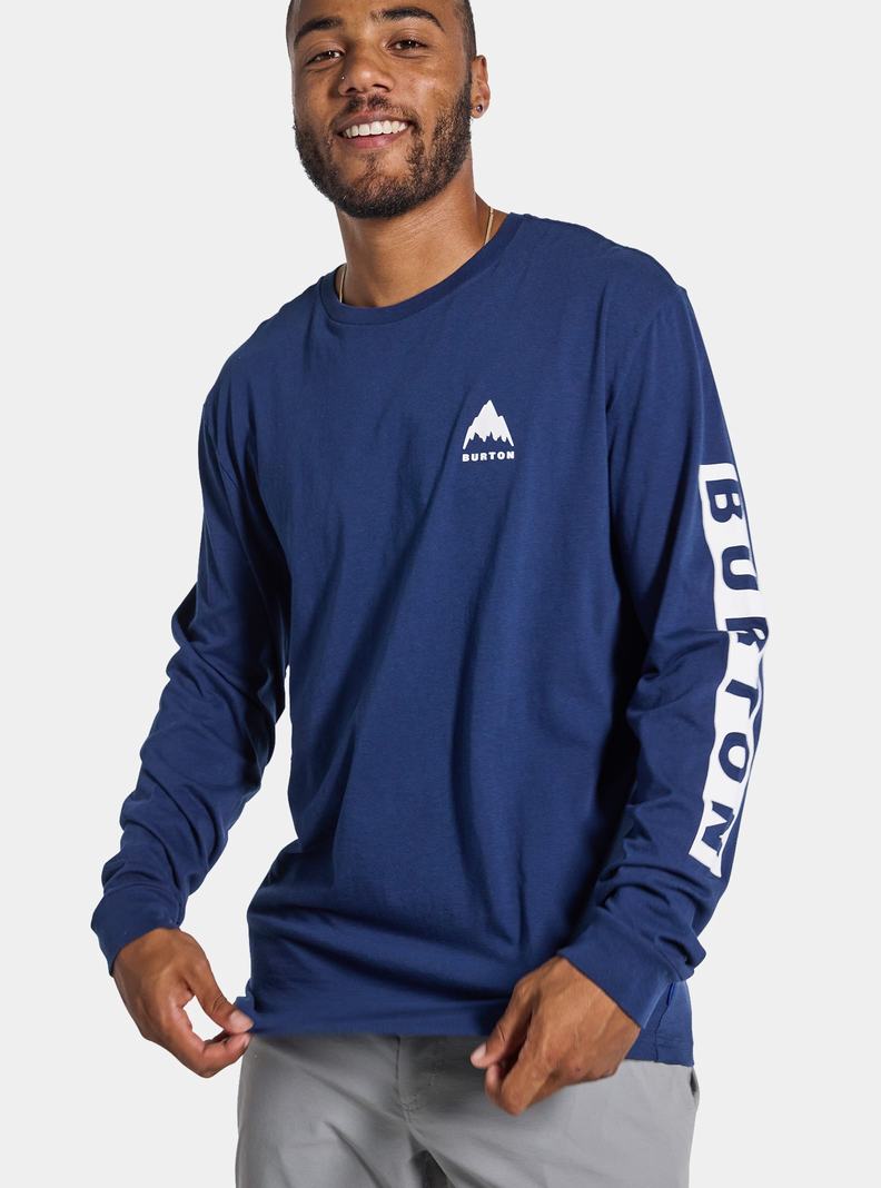 Burton Elite Long Sleeve T-Shirts Herren Blau | 804-WOPIAG
