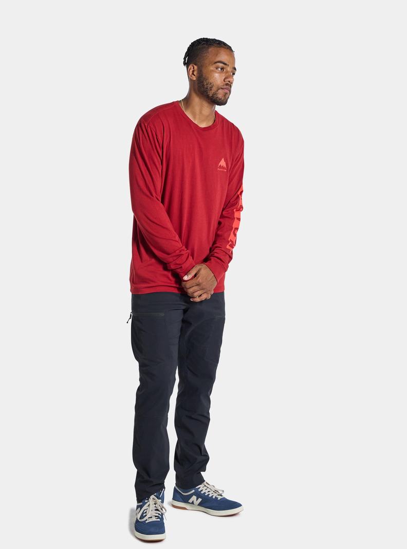 Burton Elite Long Sleeve T-Shirts Herren Rot | 823-GTMHZC