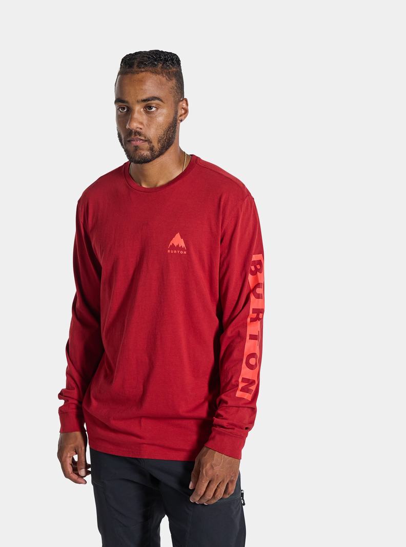Burton Elite Long Sleeve T-Shirts Herren Rot | 823-GTMHZC
