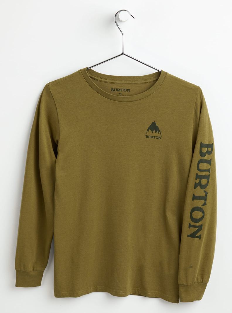 Burton Elite Long Sleeve T-Shirts Kinder Olivgrün | 790-WZGILU