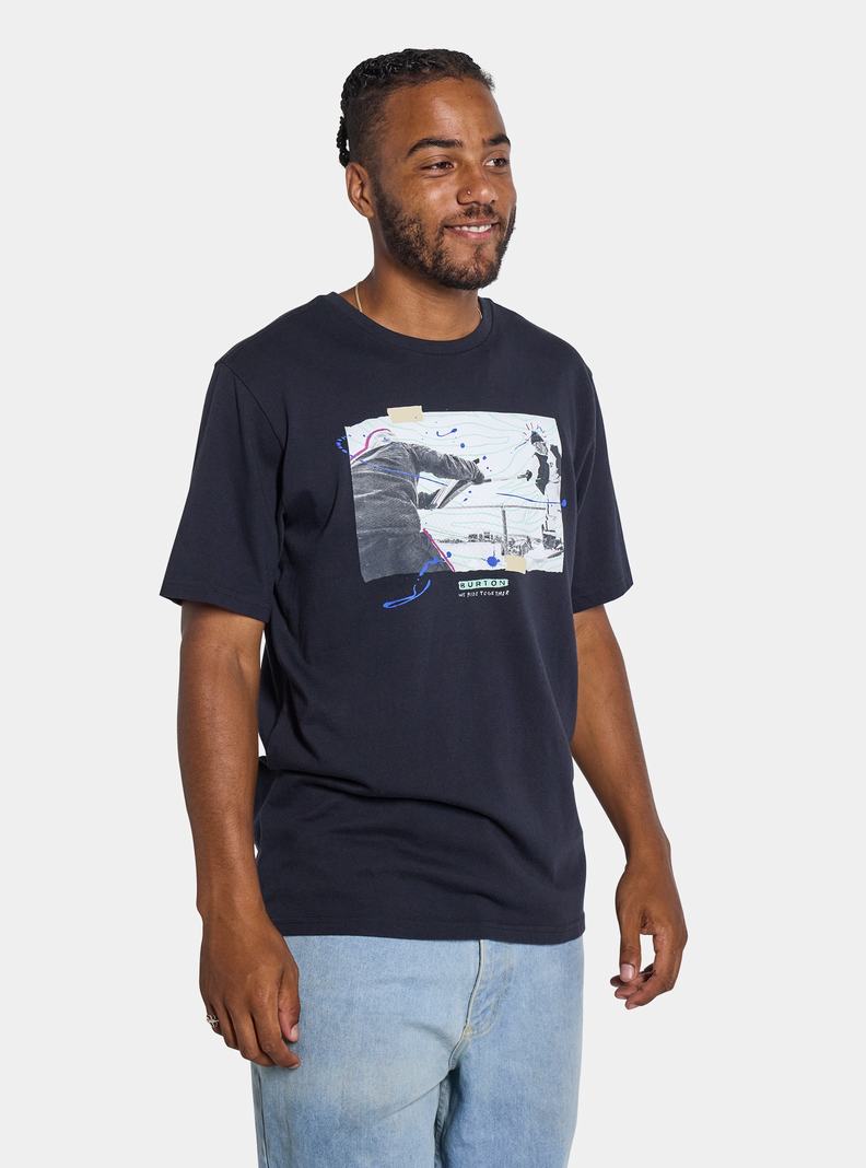 Burton Elmherst Kurzes Sleeve T-Shirts Herren Schwarz | 246-GRWAOB