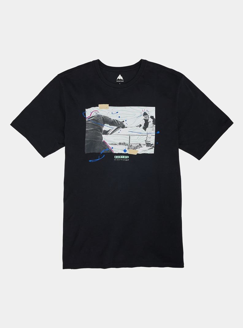 Burton Elmherst Kurzes Sleeve T-Shirts Herren Schwarz | 246-GRWAOB