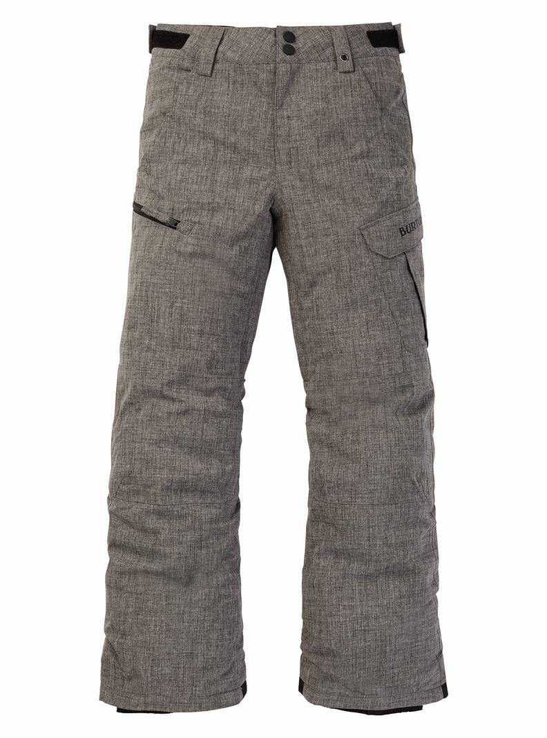 Burton Exile 2L Cargo Snowboardhose Kinder Grau | 813-UVDRGA