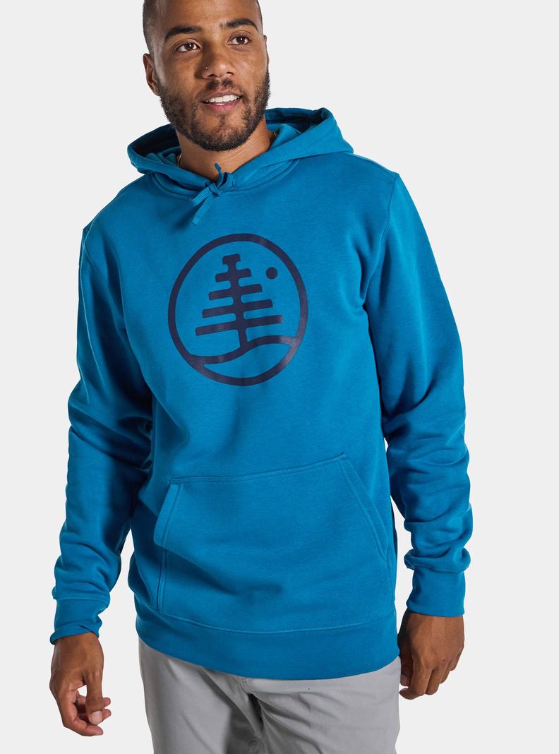 Burton Family Tree Pullover Hoodie Damen Blau | 284-DPTEGR