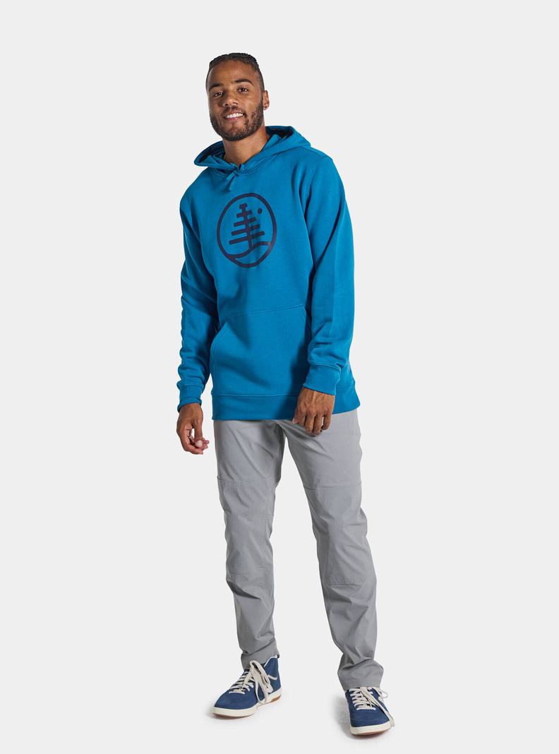 Burton Family Tree Pullover Hoodie Herren Blau | 610-SNJHCQ