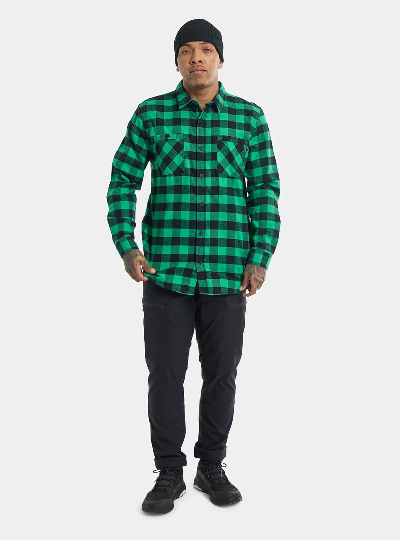 Burton Favorite Long Sleeve Flannel Hemd Herren Grün | 134-YHLBJS
