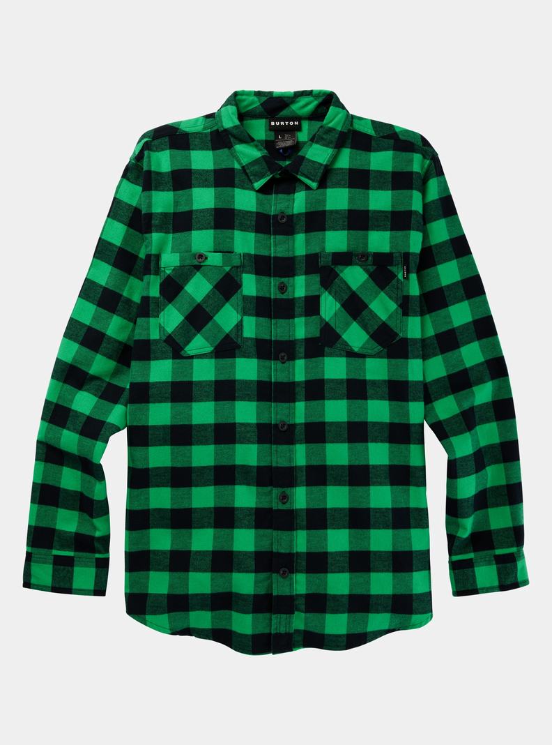 Burton Favorite Long Sleeve Flannel Hemd Herren Grün | 134-YHLBJS
