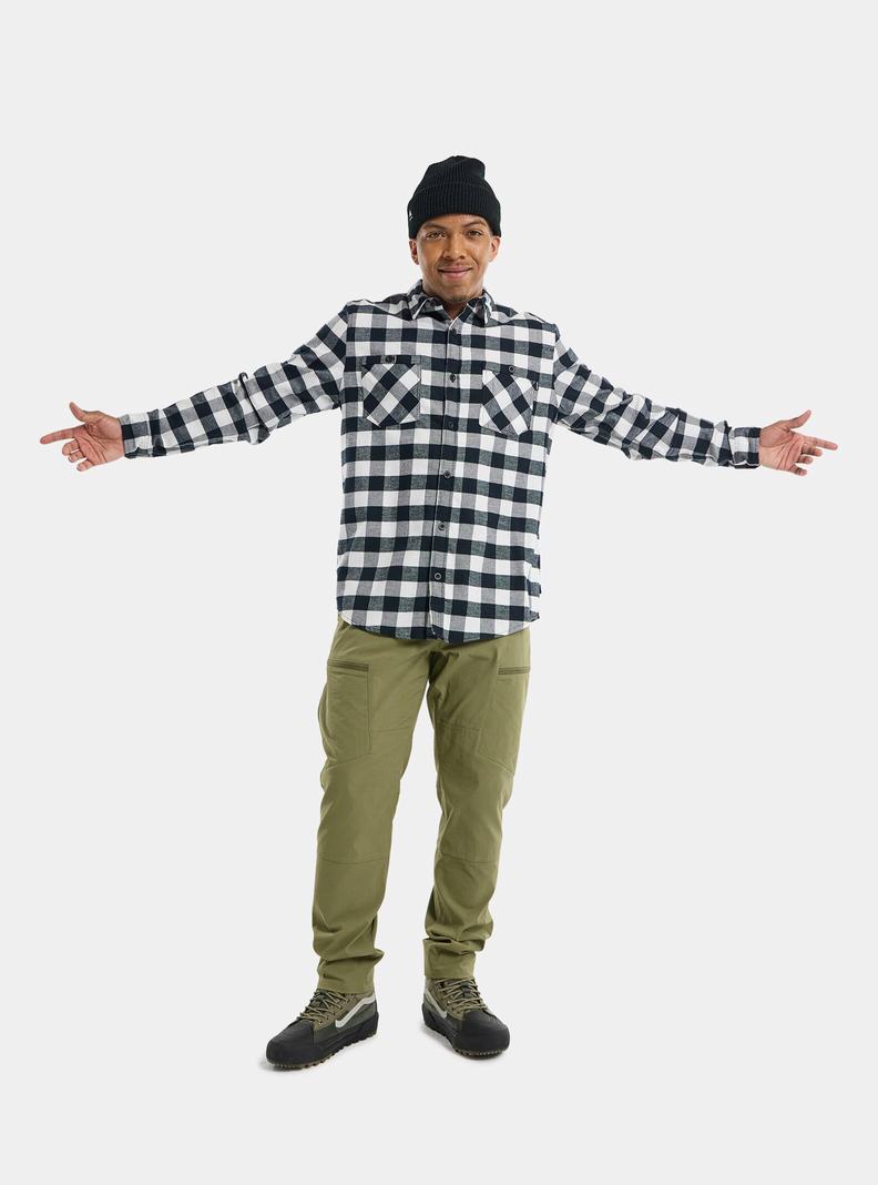 Burton Favorite Long Sleeve Flannel Hemd Herren Weiß | 154-BIGHNX