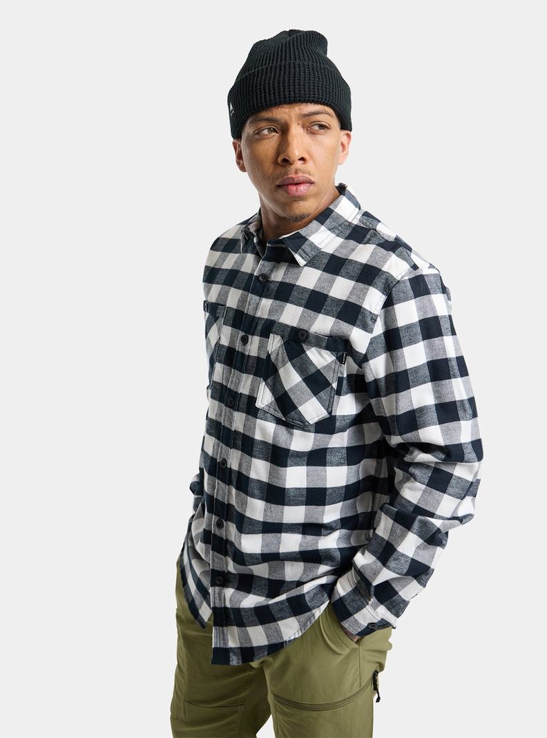 Burton Favorite Long Sleeve Flannel Hemd Herren Weiß | 154-BIGHNX
