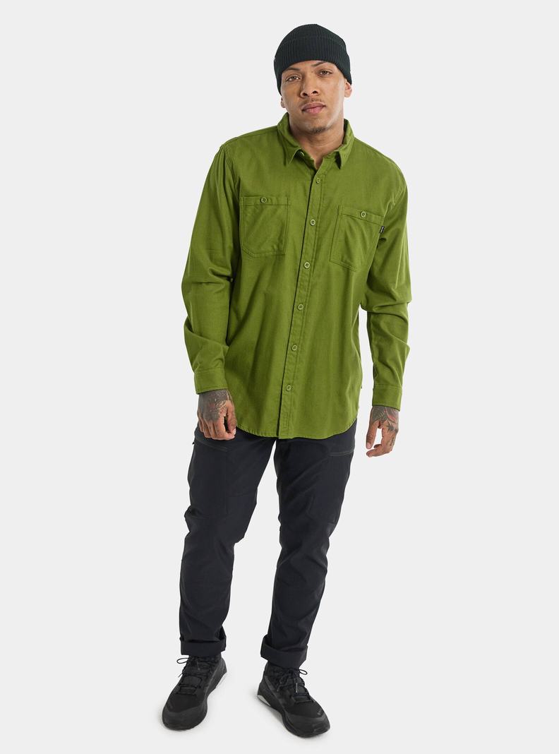 Burton Favorite Long Sleeve Flannel Hemd Herren Grün | 204-MTNHDG