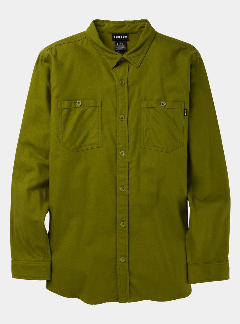 Burton Favorite Long Sleeve Flannel Hemd Herren Grün | 204-MTNHDG