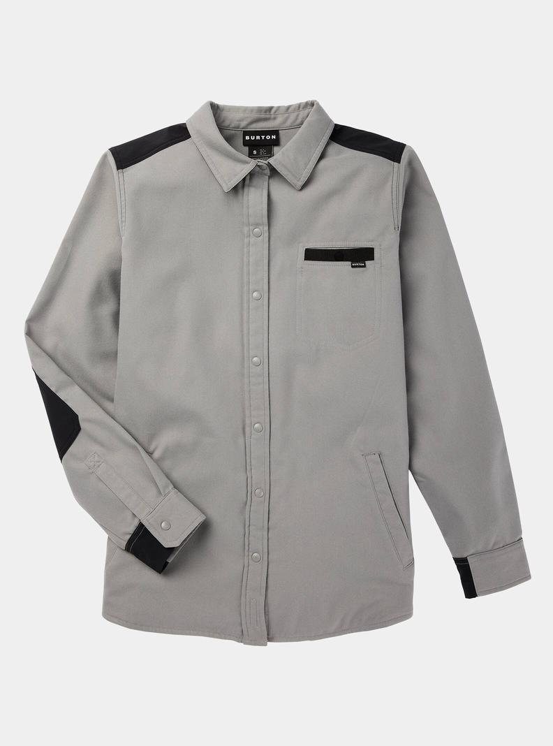 Burton Favorite Performance Long Sleeve Flannel Hemd Damen Grau | 453-NFXWDB