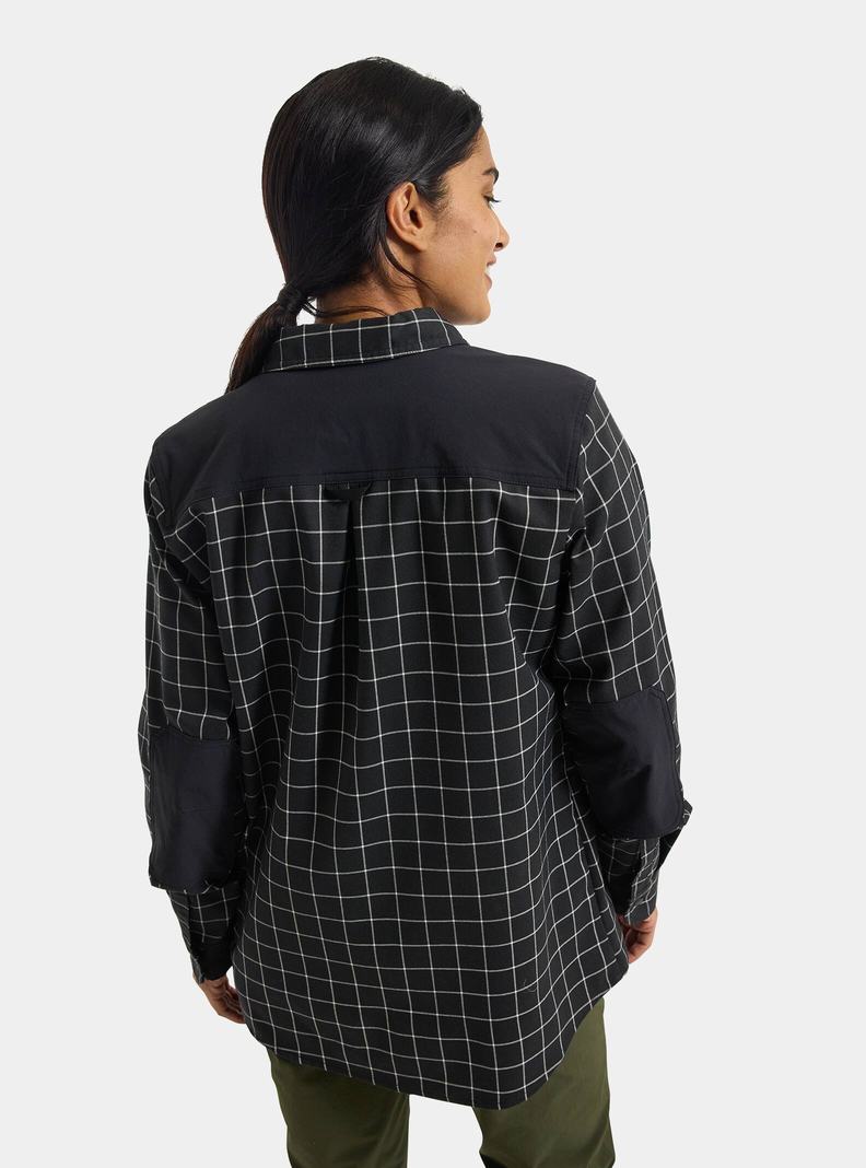 Burton Favorite Performance Long Sleeve Flannel Hemd Damen Schwarz | 706-ETWKVJ