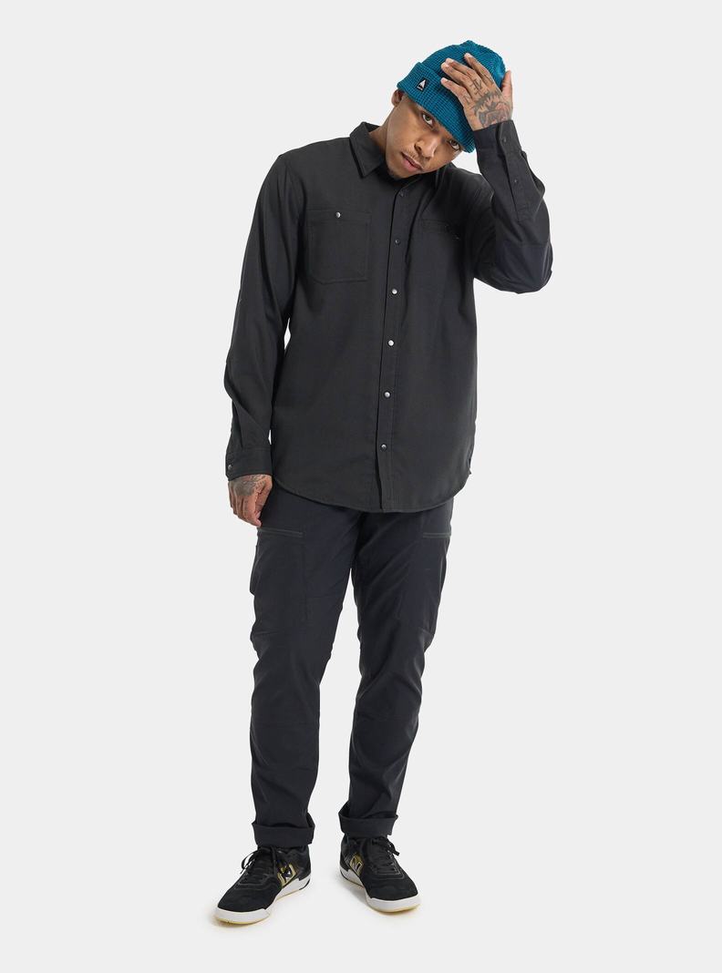 Burton Favorite Performance Long Sleeve Flannel Hemd Herren Schwarz | 913-TNXKIU