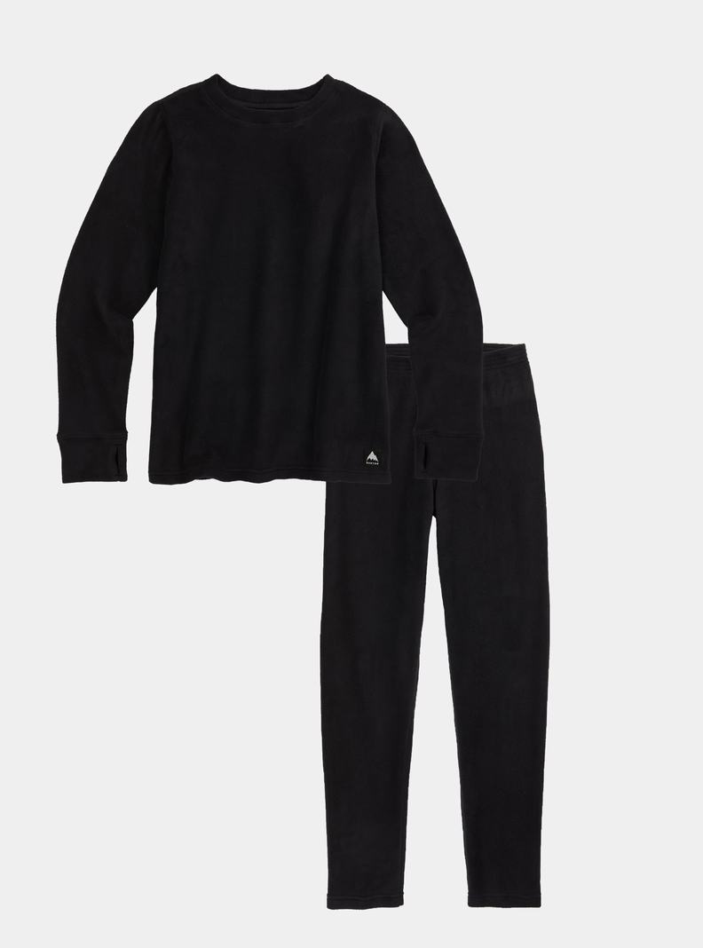 Burton Fleece Base Layer Set Funktionswäsche Kinder Schwarz | 054-RVHQUG