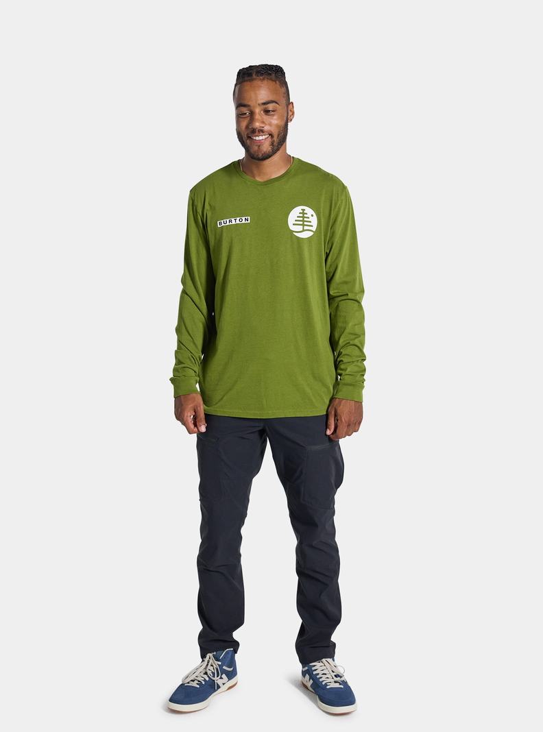Burton Forager Long Sleeve T-Shirts Herren Grün | 035-TFCMAY