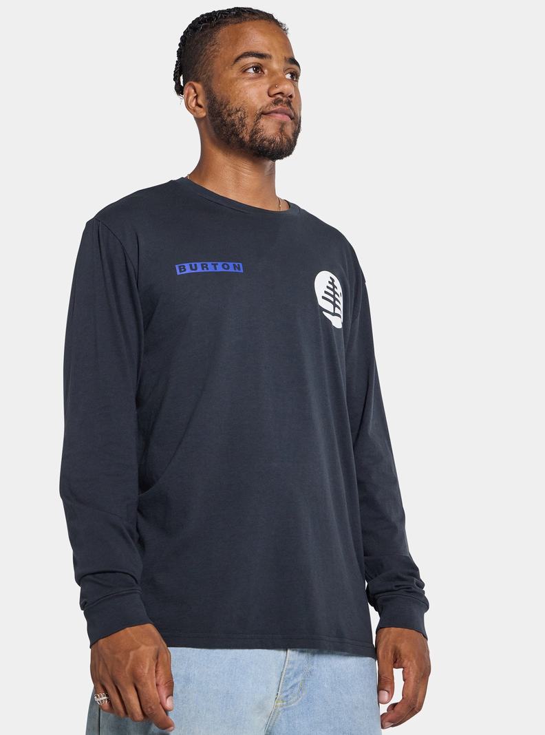 Burton Forager Long Sleeve T-Shirts Herren Schwarz | 264-VOWUHQ