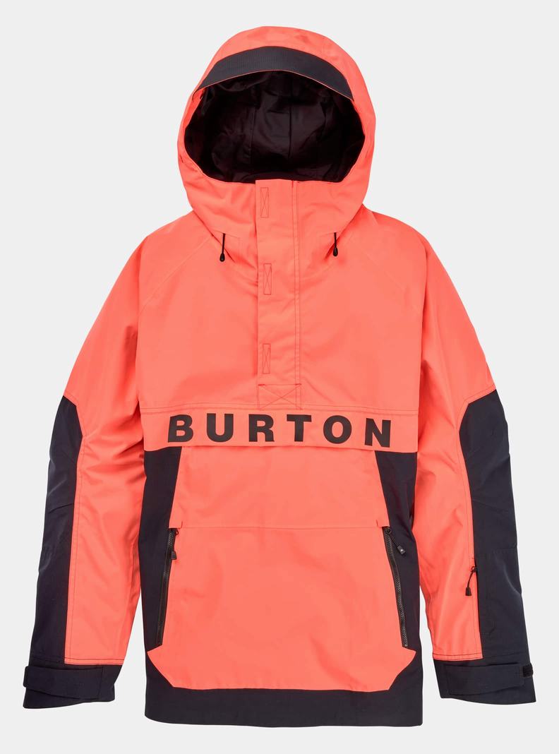 Burton Frostner 2L Anorak Snowboardjacke Herren Orange Schwarz | 146-XKHRND