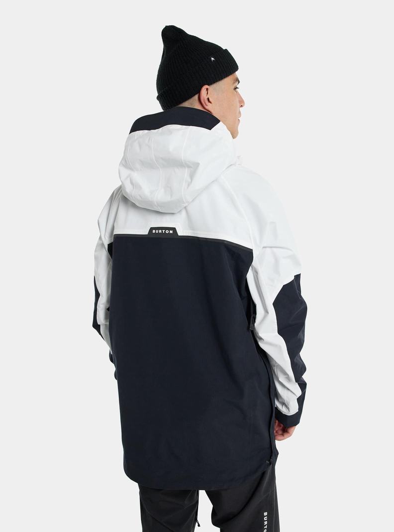 Burton Frostner 2L Anorak Snowboardjacke Herren Weiß Schwarz | 295-OJSTHZ