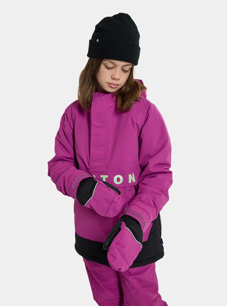 Burton Frostner 2L Anorak Snowboardjacke Kinder Lila Schwarz | 316-DLUTGI