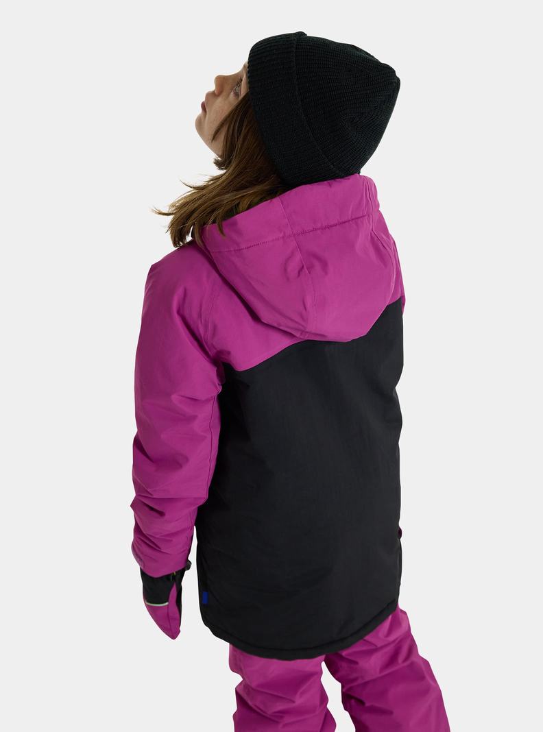 Burton Frostner 2L Anorak Snowboardjacke Kinder Lila Schwarz | 316-DLUTGI