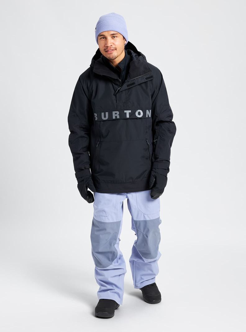 Burton Frostner 2L Anorak Snowboardjacke Herren Schwarz | 479-BTCEHD