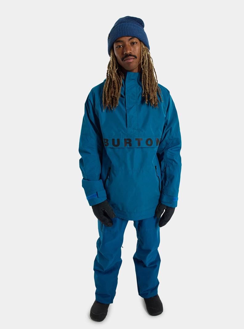 Burton Frostner 2L Anorak Snowboardjacke Herren Blau | 691-HWFJRC